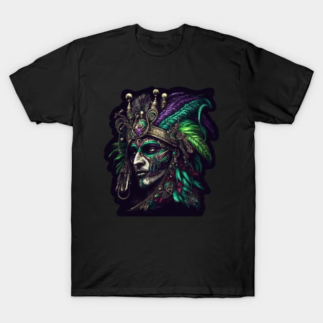 Mardi Gras Carnival T-Shirt by Alonesa